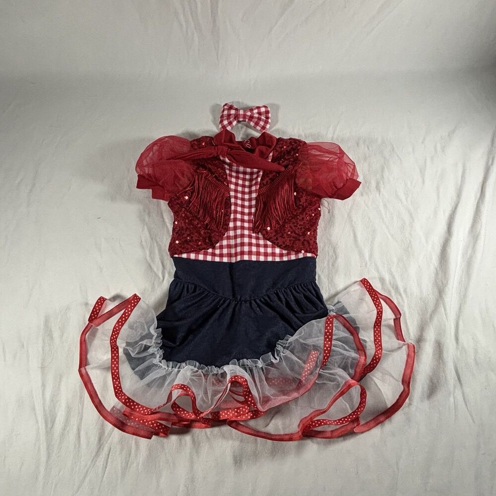 Revolution Dancewear Red Gingham Sequin Costume Girls SC